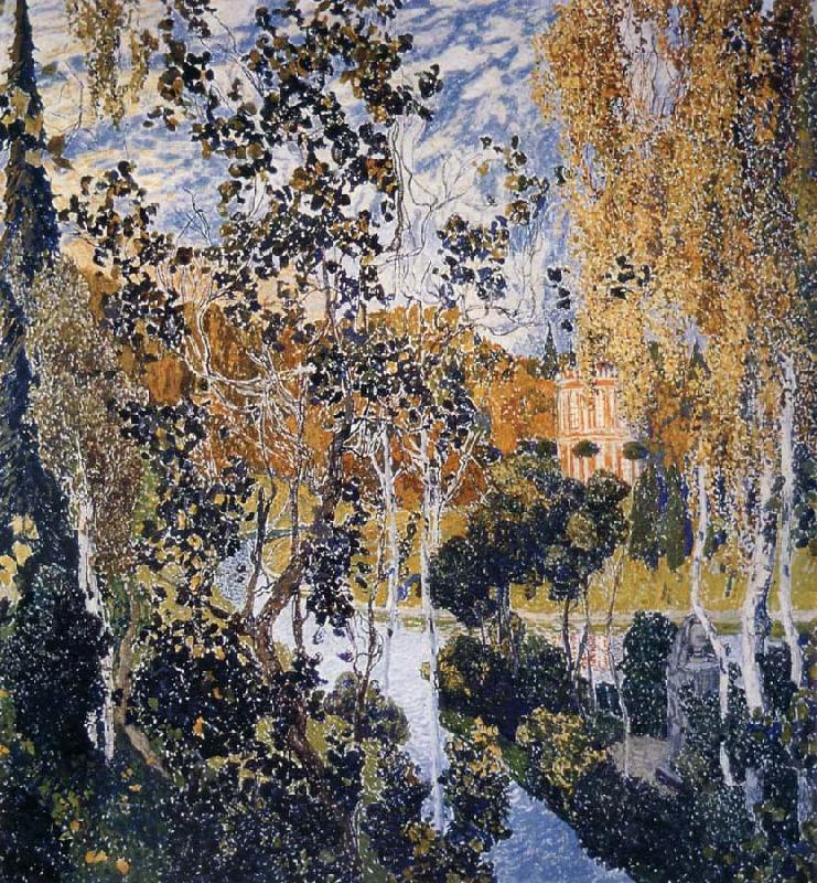 Alexander Yakovlevich GOLOVIN The view of PAVLOV oil painting image